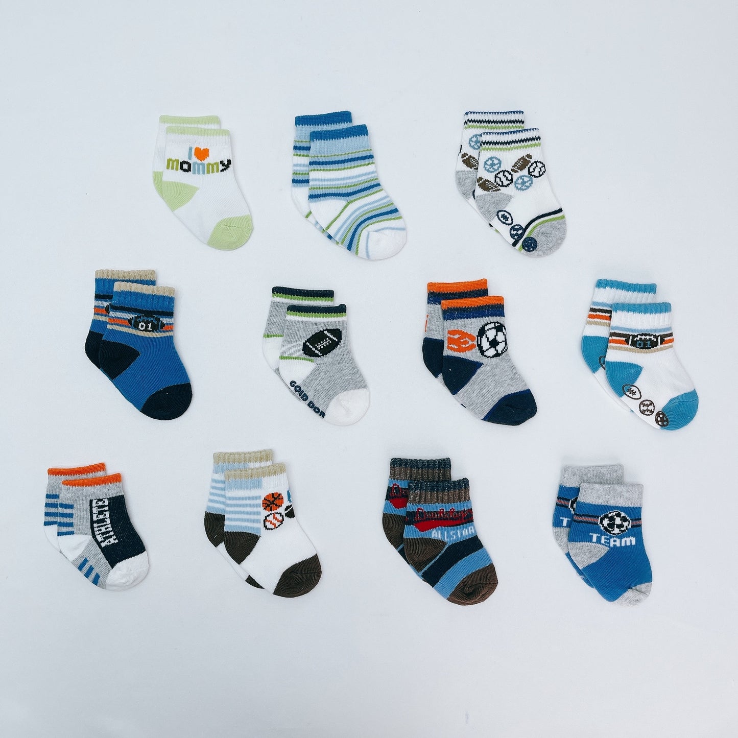 Mellow Baby Boy Assorted Socks (0-6 month)
