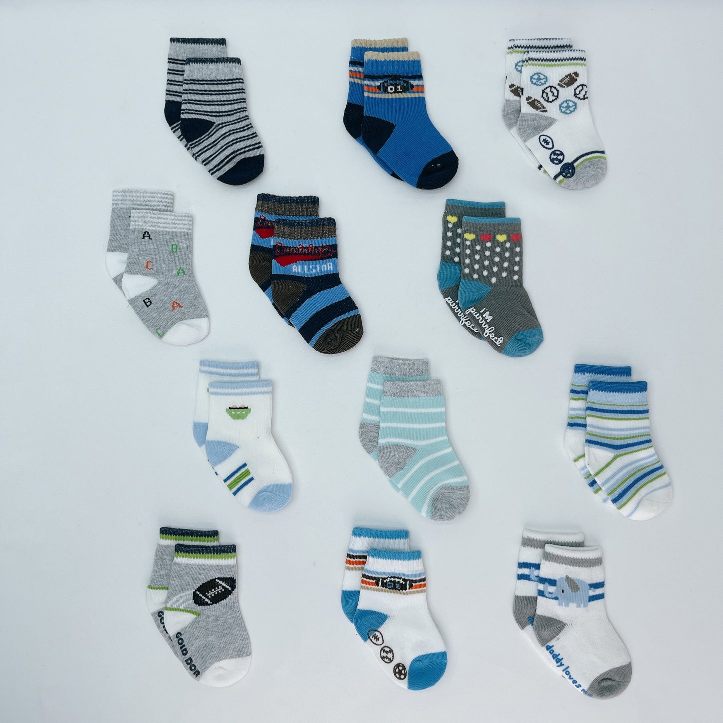 Mellow Baby Boy Assorted Socks (6-12month)