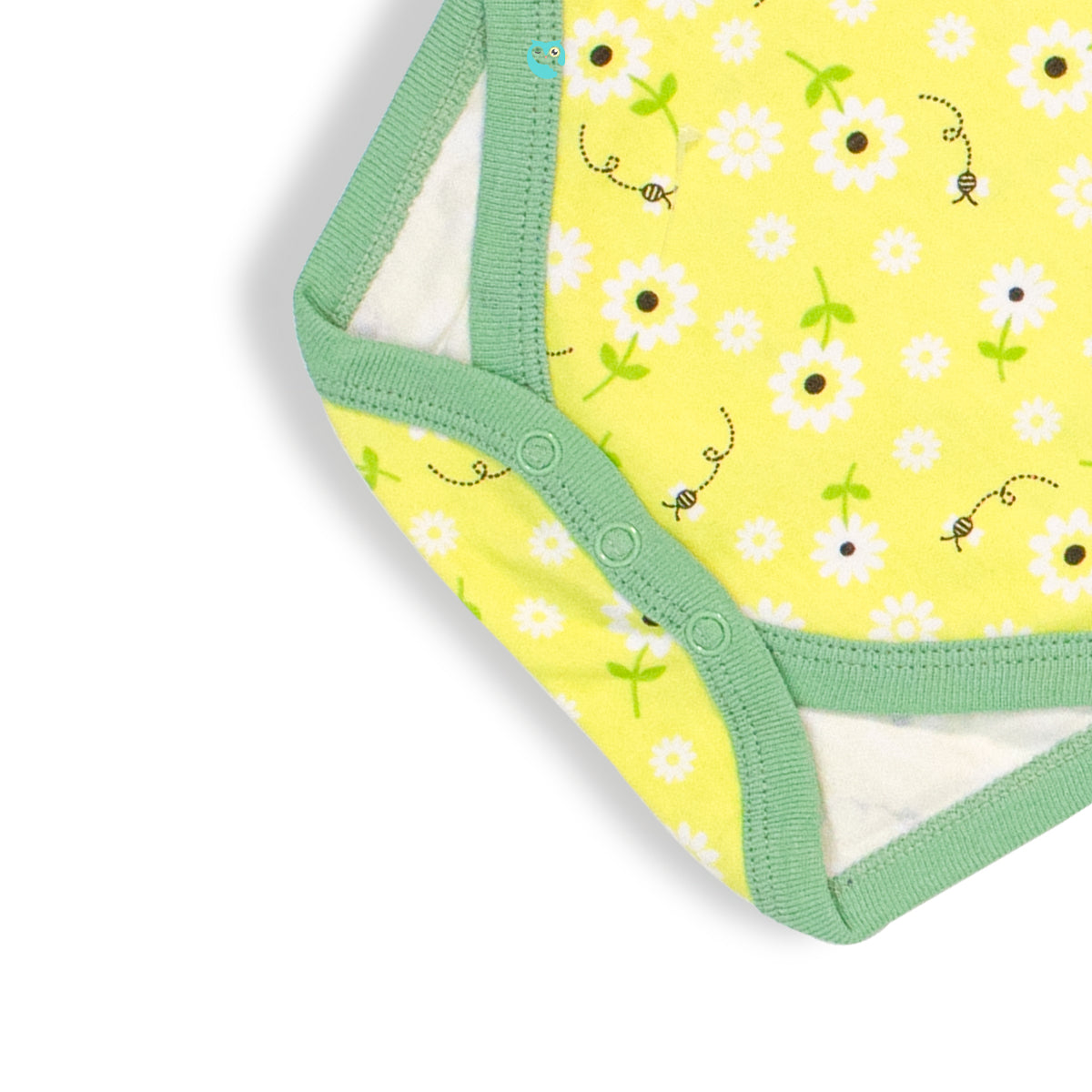 Mellow Allover Yellow Floral Romper (triangle bottom)