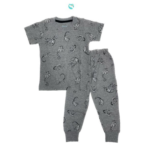 Mellow Grey Lemur Kids Sleepwear