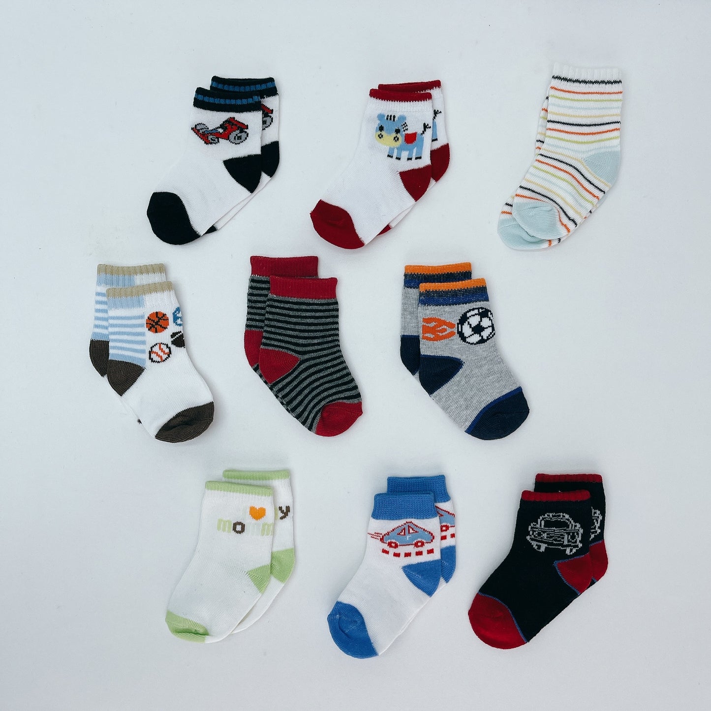 Mellow Baby Boy Assorted Socks (6-12month)