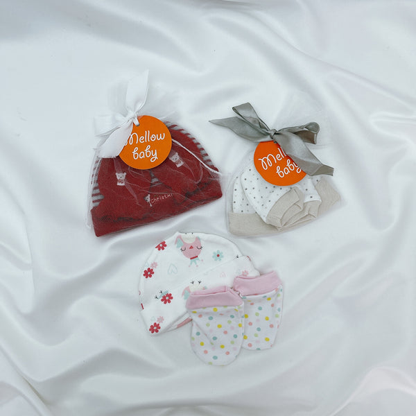 Mellow Baby Bundle Set(Hat and Mitten)
