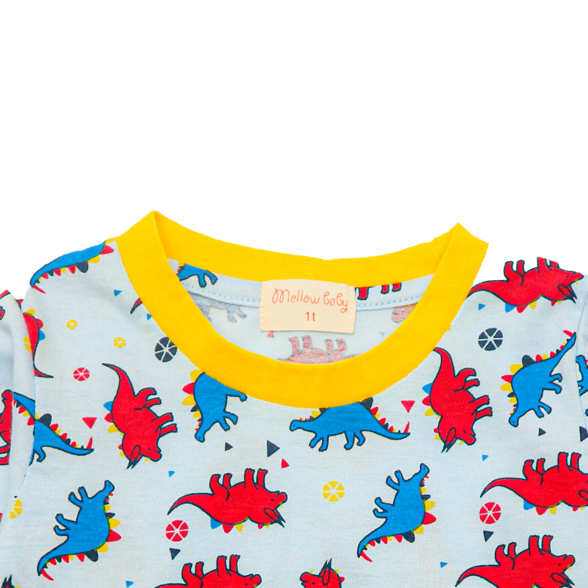 Mellow Yellow Dino Printed Sleepwear