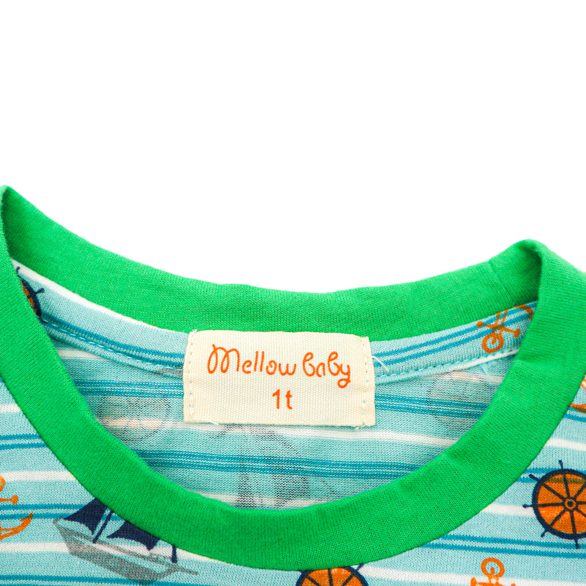 Mellow Green Yacht Print Sleepwear