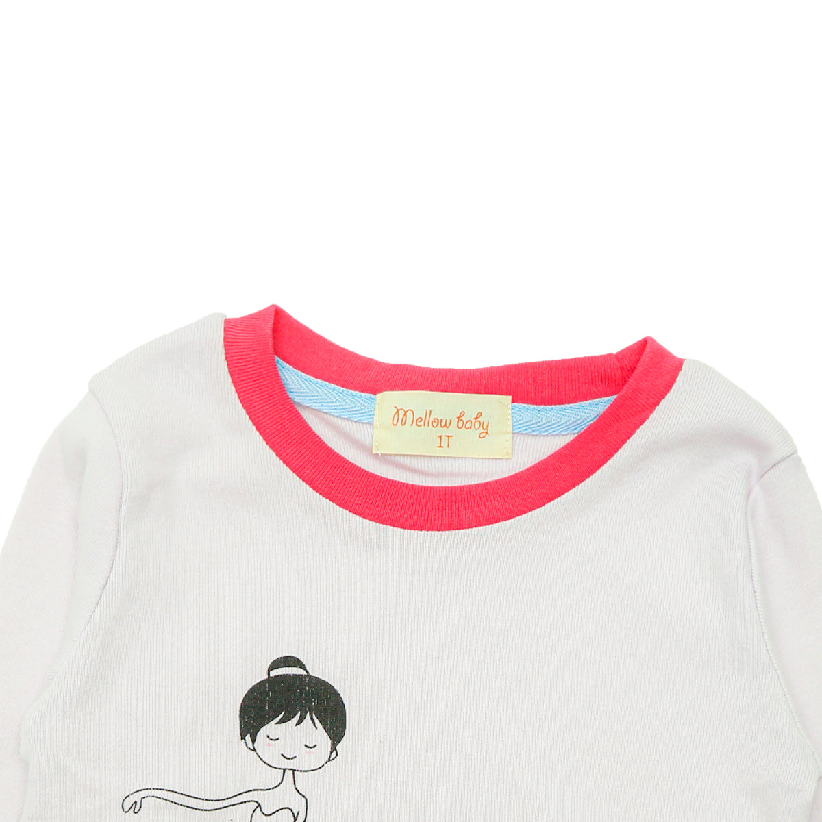 Mellow Baby Ballet Girl Print Sleepwear(Red)