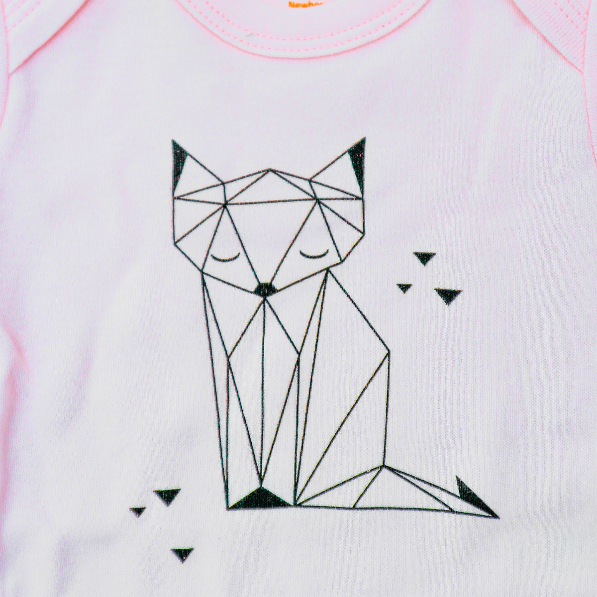 Mellow Pink Fox Romper(New Born)