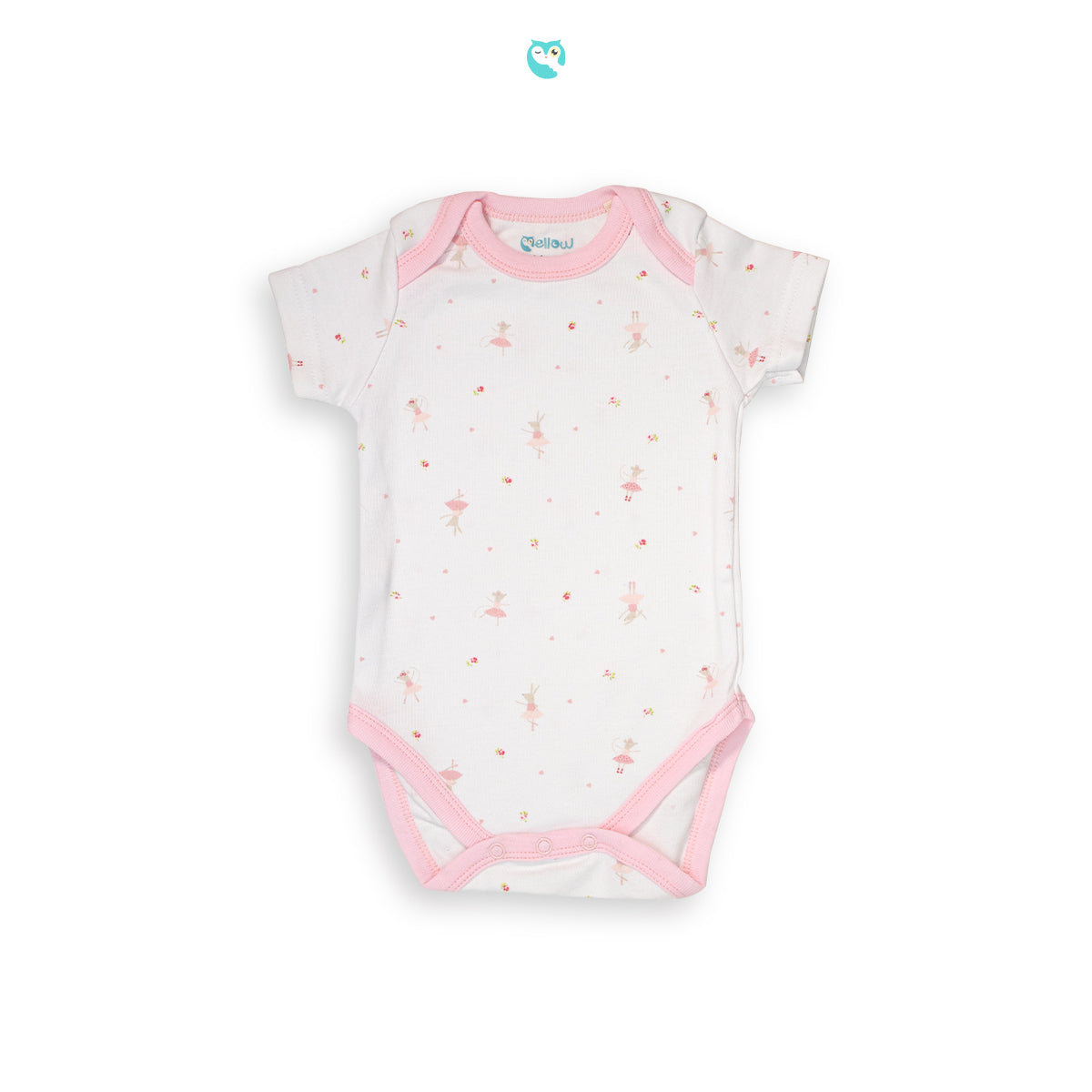 Mellow Flowie Mousie Romper (triangle bottom)