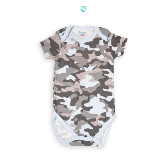 Mellow Gray Camouflage Romper (triangle bottom)