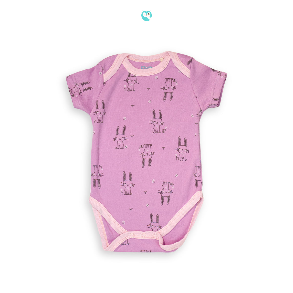 Mellow Purple Rabbit Romper (triangle bottom)