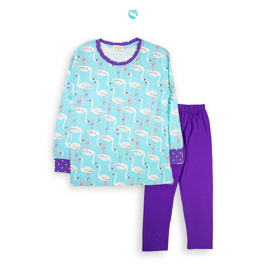 Mellow Crane Printed Sleepwear