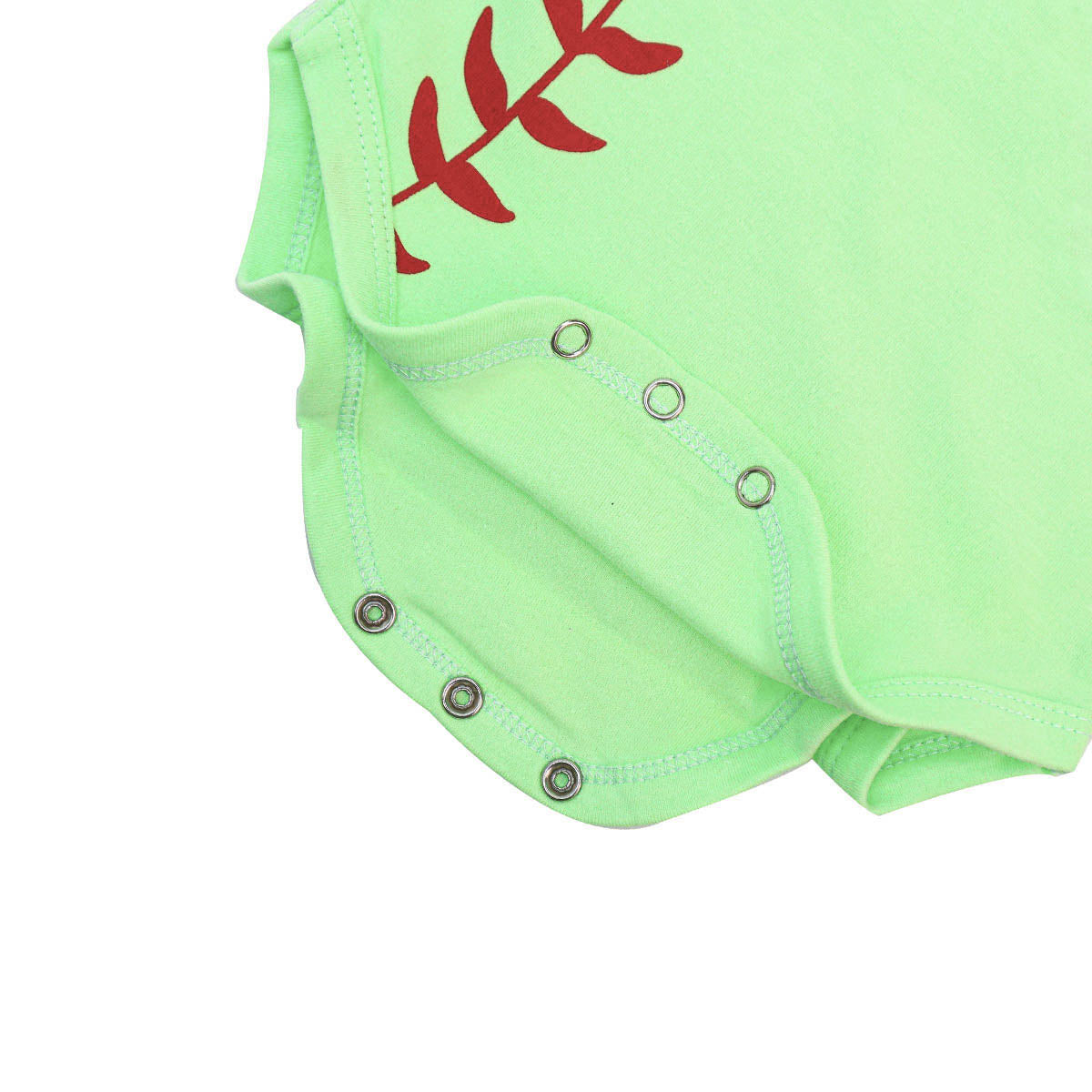 Mellow Green Baseball Printed Romper