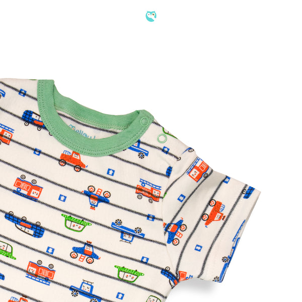 Mellow Car Car Romper (square bottom)