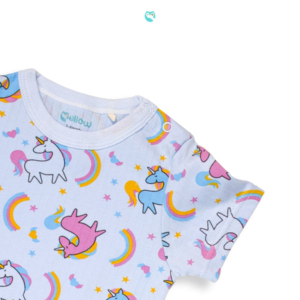 Mellow Unicorn Romper (square bottom)