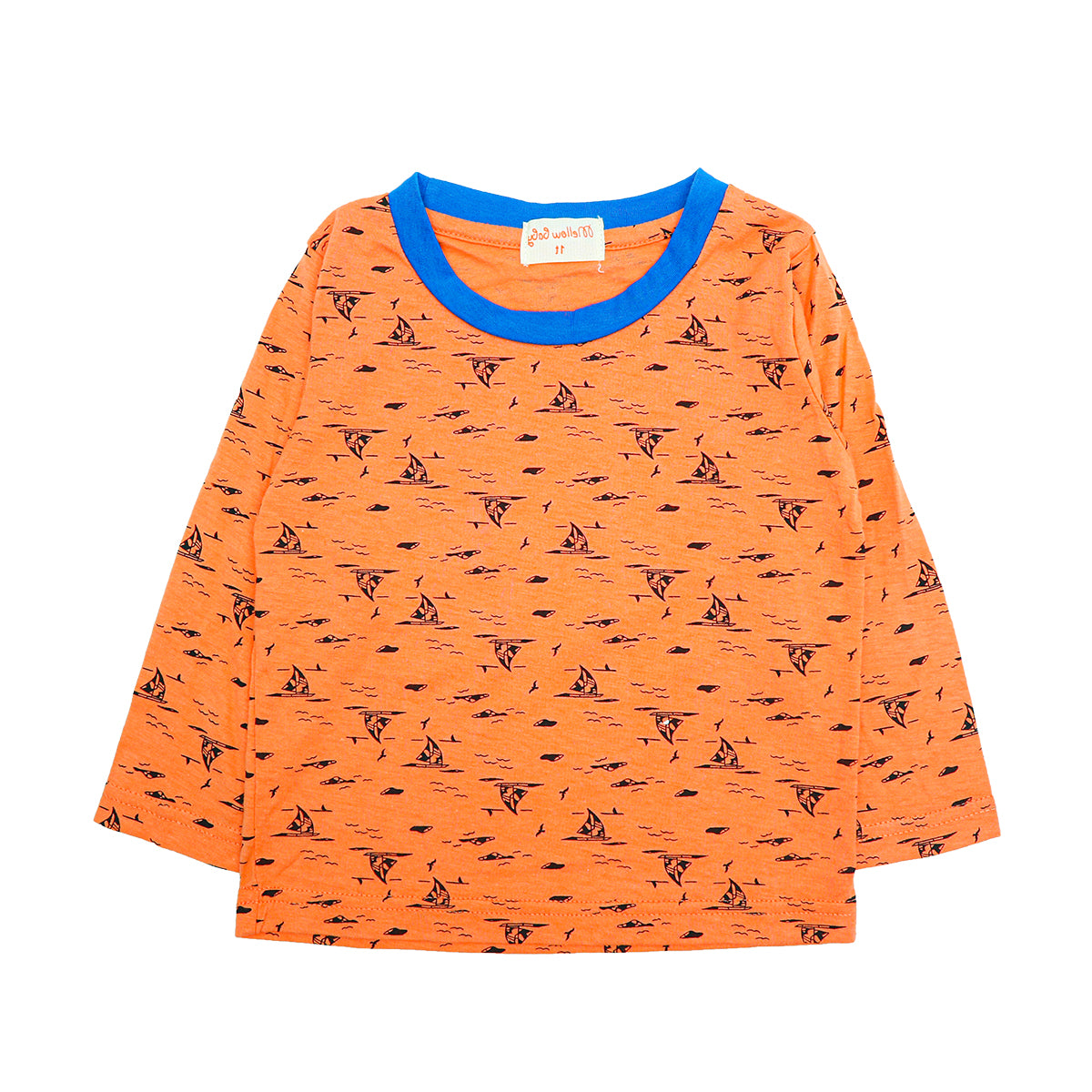 Mellow Orange Yacht Printed Sleepwear